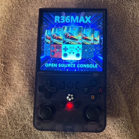R36Max Black Handheld Gaming Console